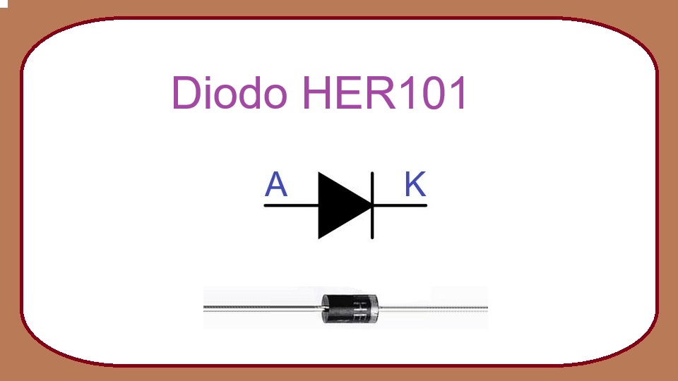 HER101 - diodo rectificador de alta eficiencia