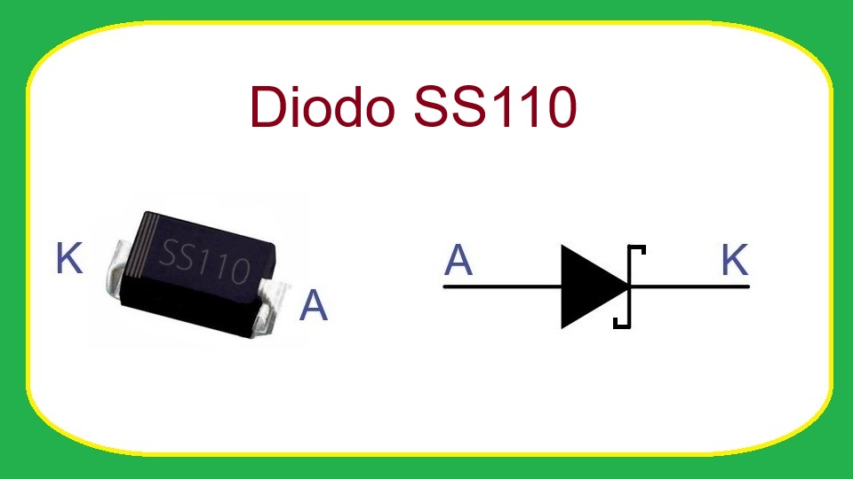 SS110 - Diodo rectificador de barrera Schottky
