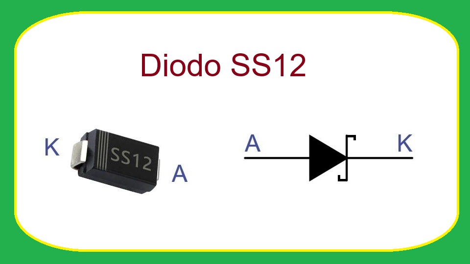 SS12 - Diodo rectificador de barrera Schottky