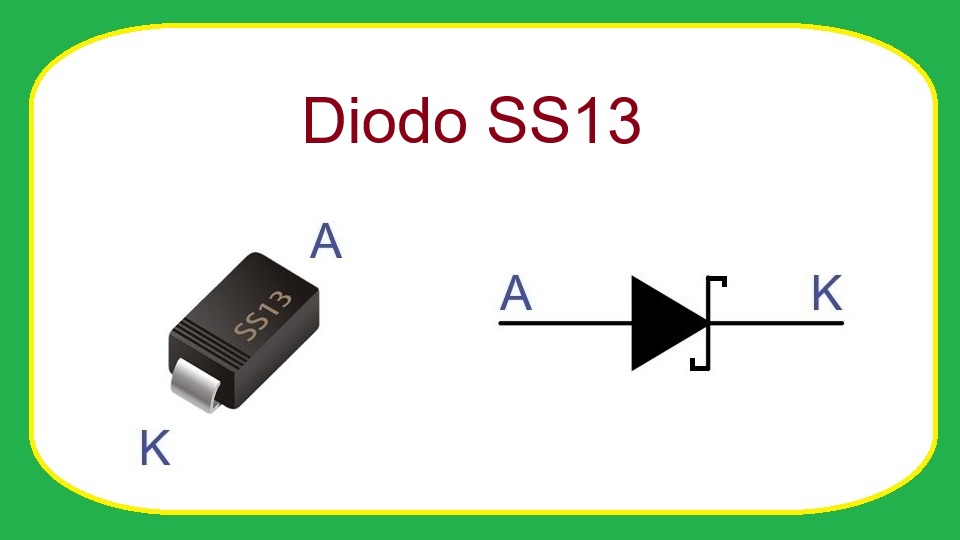 SS13 - Diodo rectificador de barrera Schottky
