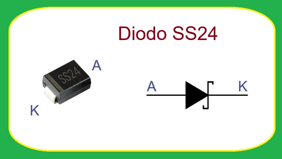 SS24 - Diodo rectificador de barrera Schottky