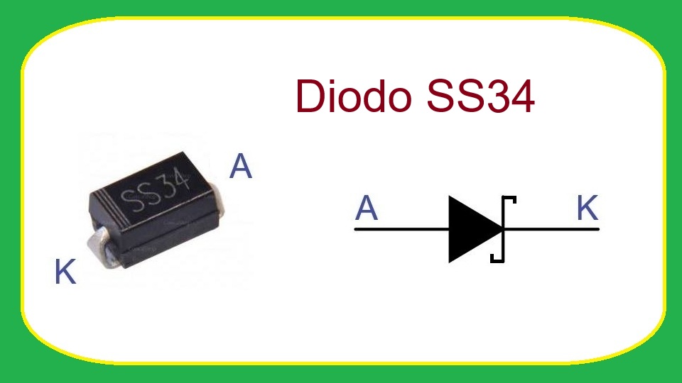 SS34 - Diodo rectificador de barrera Schottky