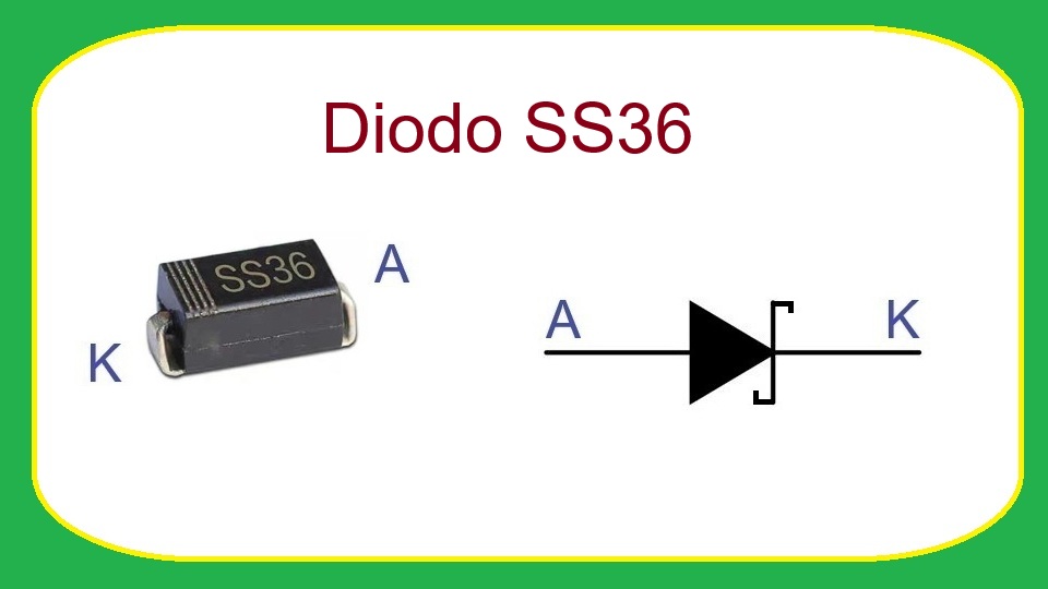SS36 - Diodo rectificador de barrera Schottky