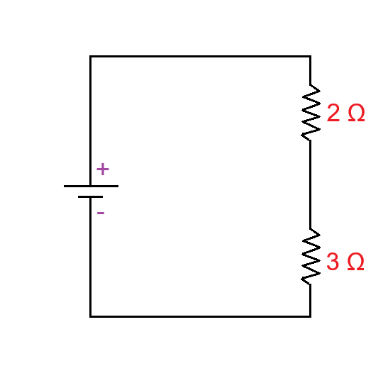 Simulador de circuito eléctrico en serie